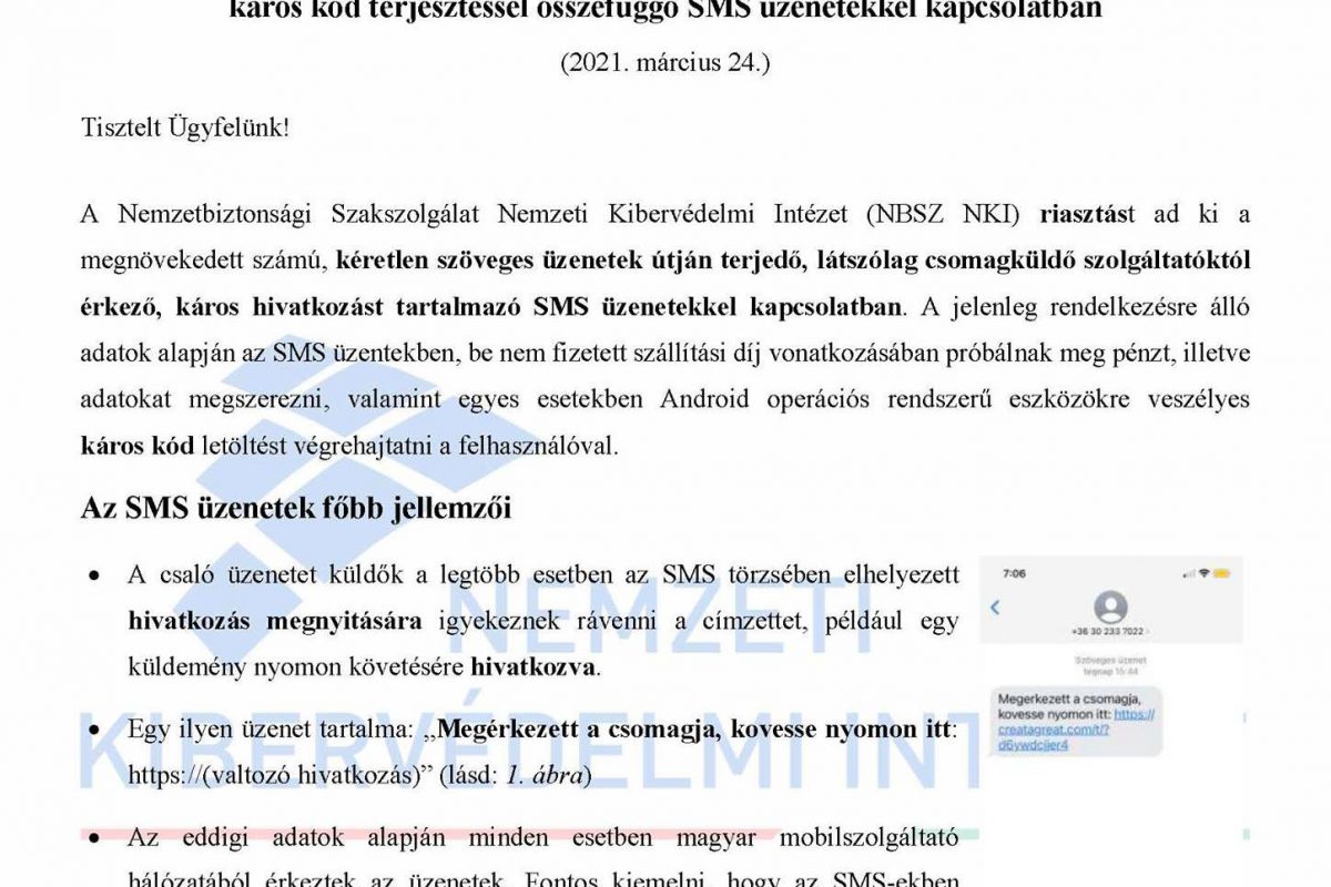 RIASZTÁS!
 Figyelj oda te is, NE légy áldozat!
 Forrás: Nemzetbiztonsági Szaks...