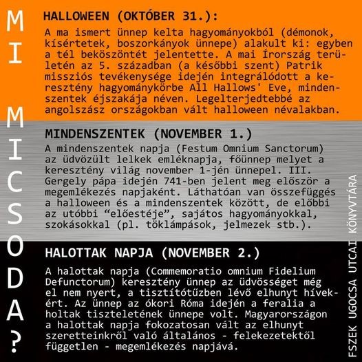 Te tudtad? - Halloween, Mindenszentek és Halottak Napja...